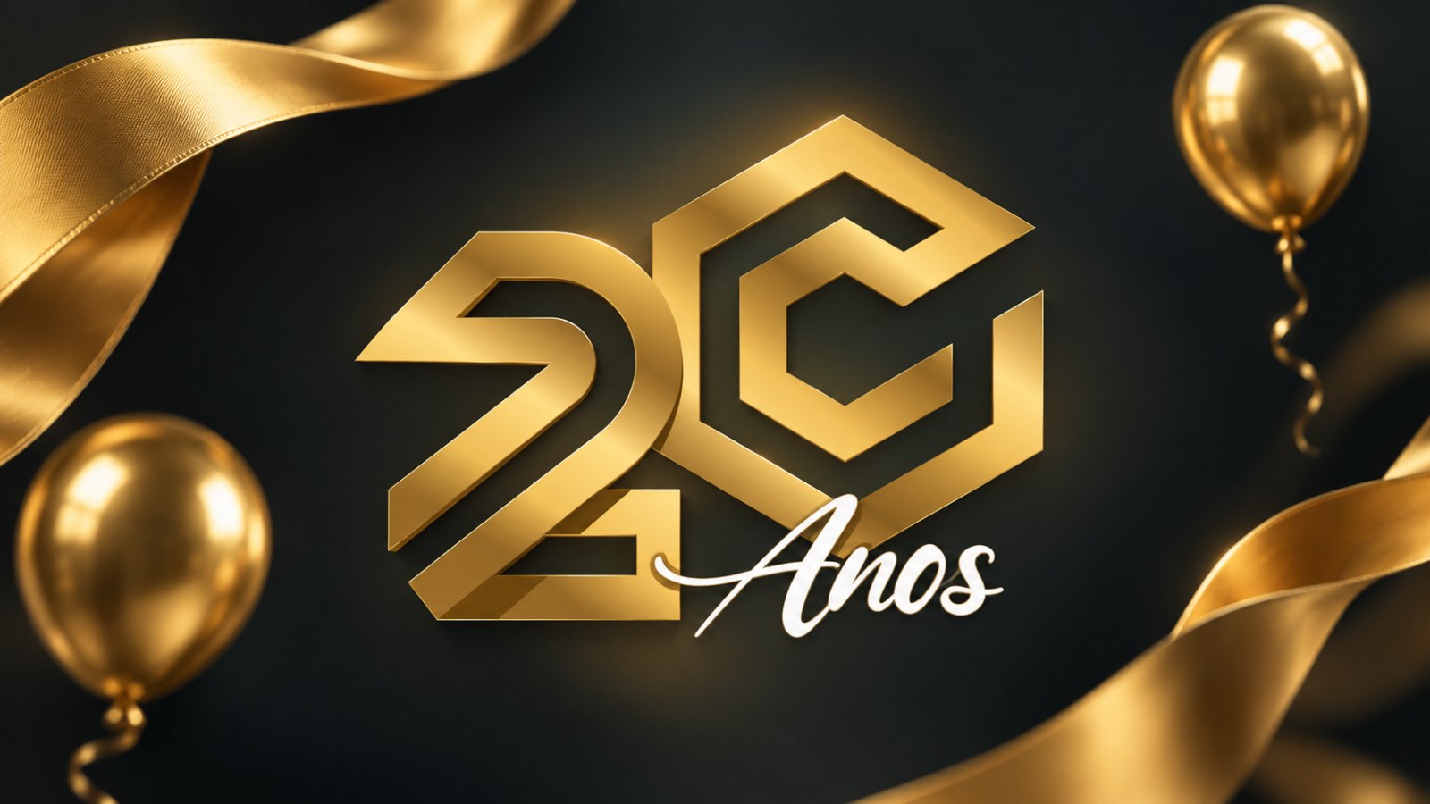Arte comemorativa dos 20 anos da CEOCON Clínica Empresarial
